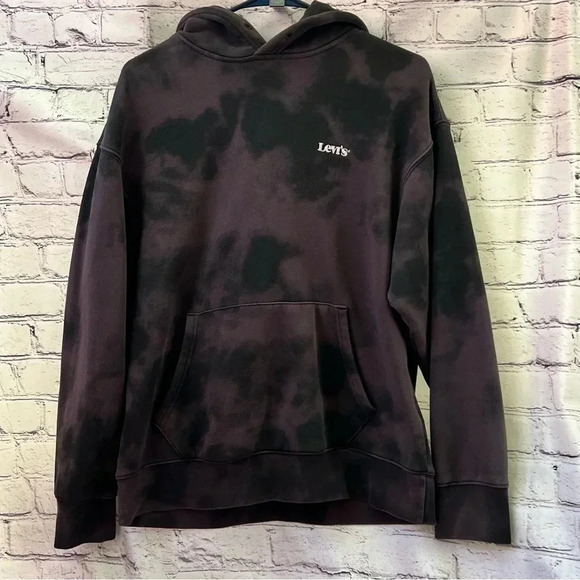 Levi’s Tie Dye Hooded‎ Sweatshirt Oversized Size Small Flaw - Picture 1 of 7